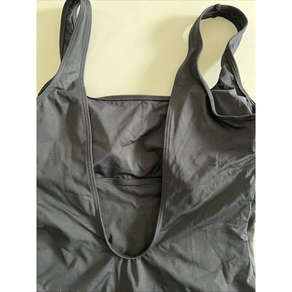 NWT Everlane ReNew Womens Square Neck One Piece Swimsuit Medium Padded Black - Picture 3 of 14